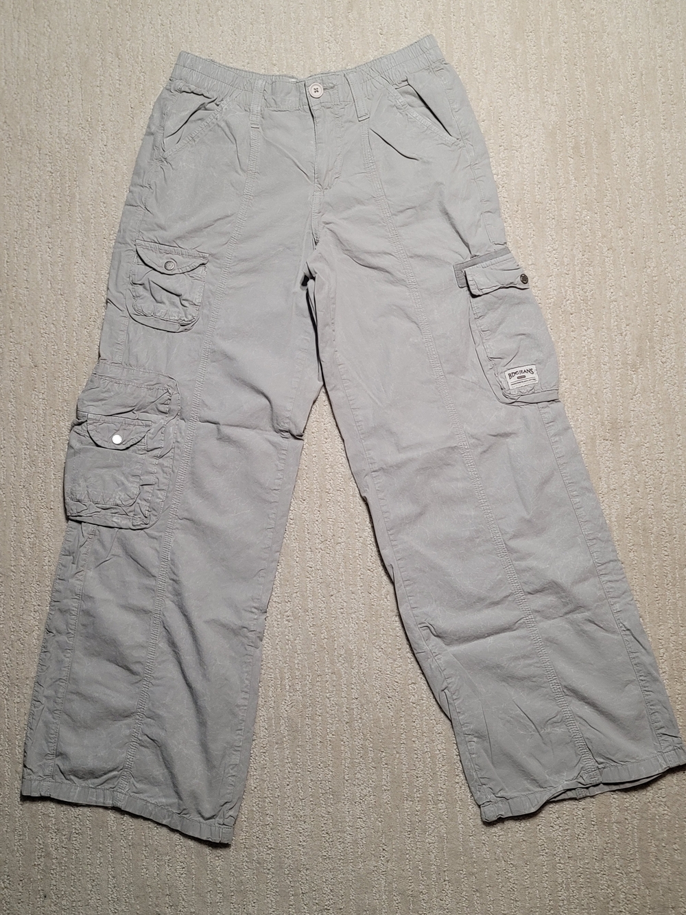 Urban Outfitters Light Gray Cargo Pants with Multiple Utility Pockets
